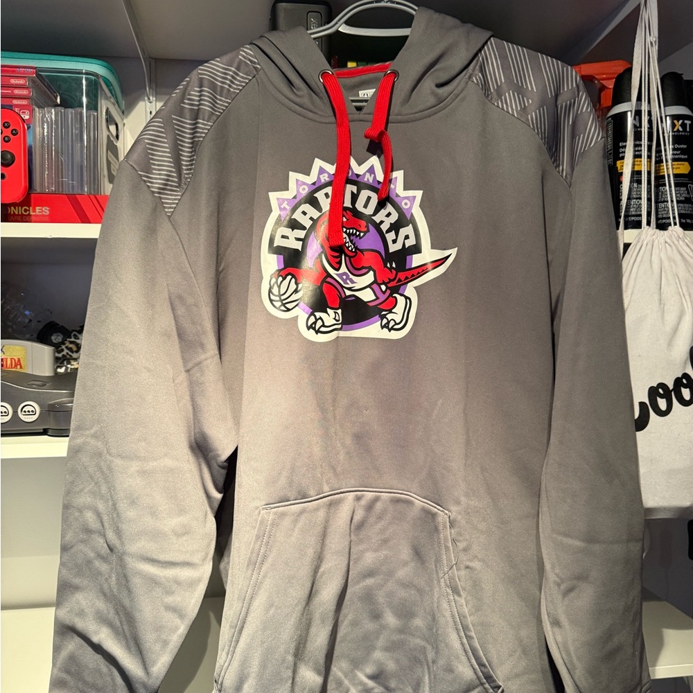 NBA Gray and Red Hoodie Sweatshirt